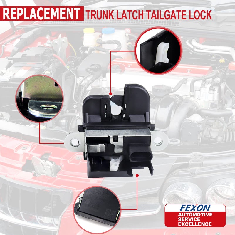 FEXON Trunk Latch Tailgate Lock Compatible with VW Jetta Sportwagen 2010-2014, Volkswagen Tiguan 2008-2017 Replaces 5M0827505E - Image 4